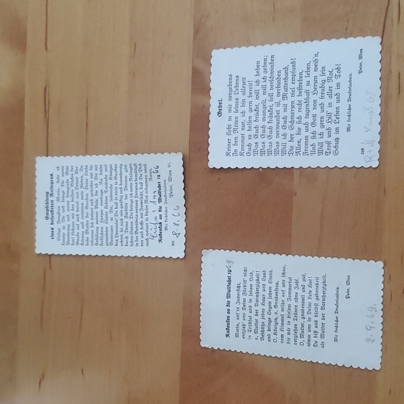 Vintage Prayer Cards Lot Of 3 - Picture 5 of 8